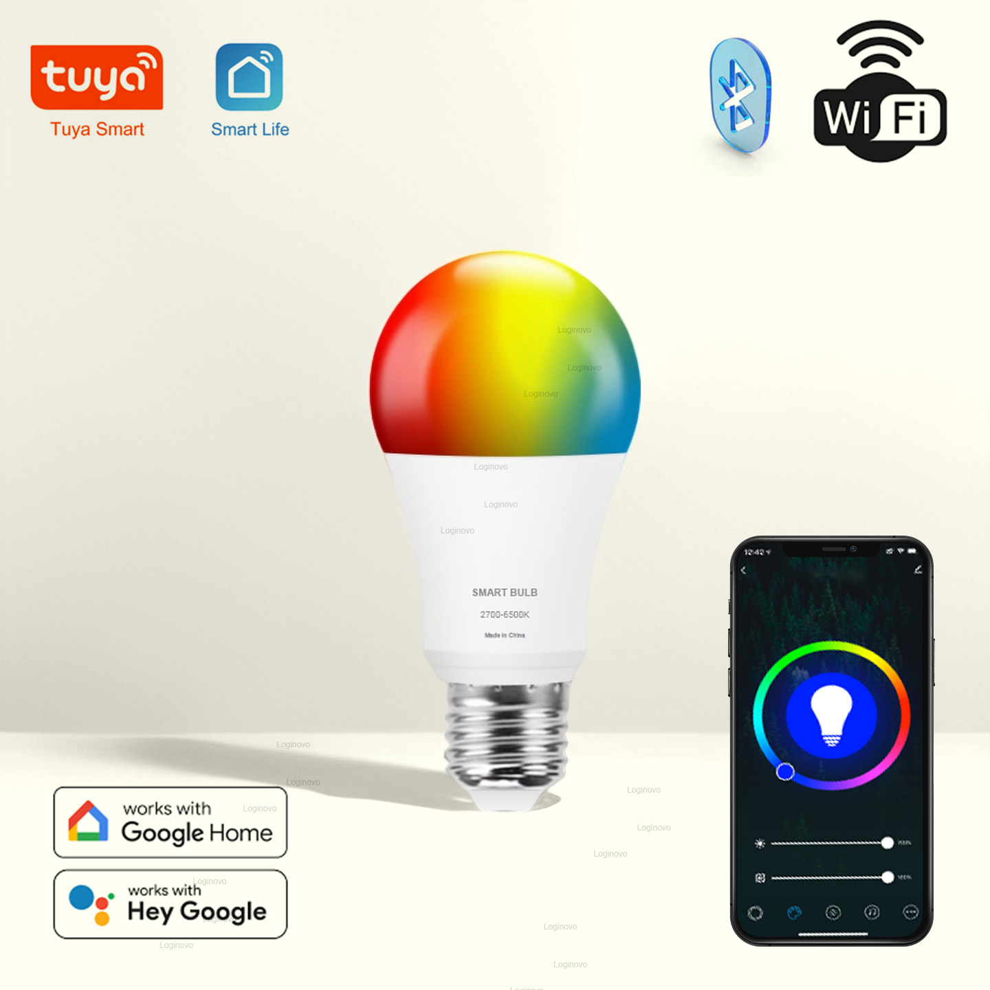 Home Decor App Free - Tuya LED Bulb Lamp Bluetooth/WiFi E27