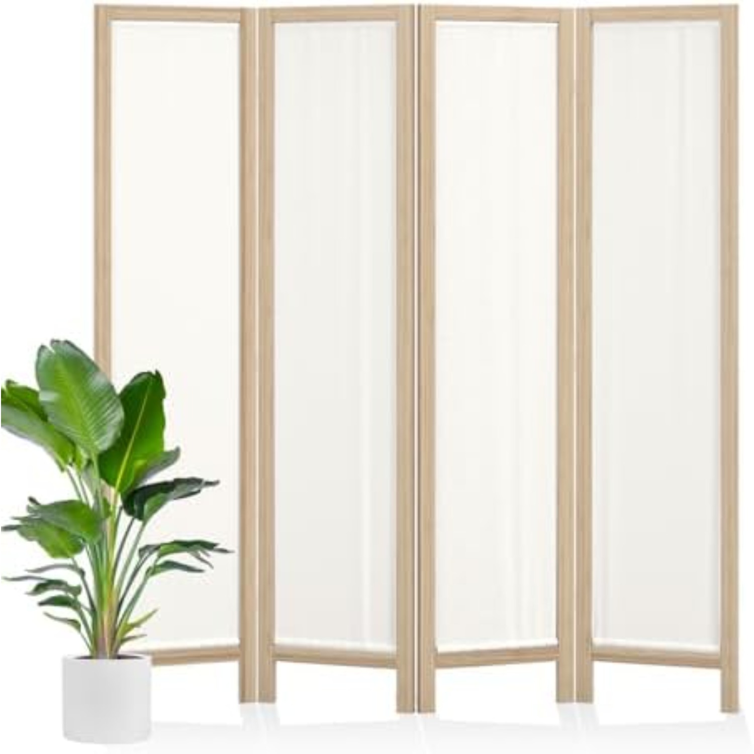Room Divider Screen - Linen Room Divider Privacy Screen, Foldable