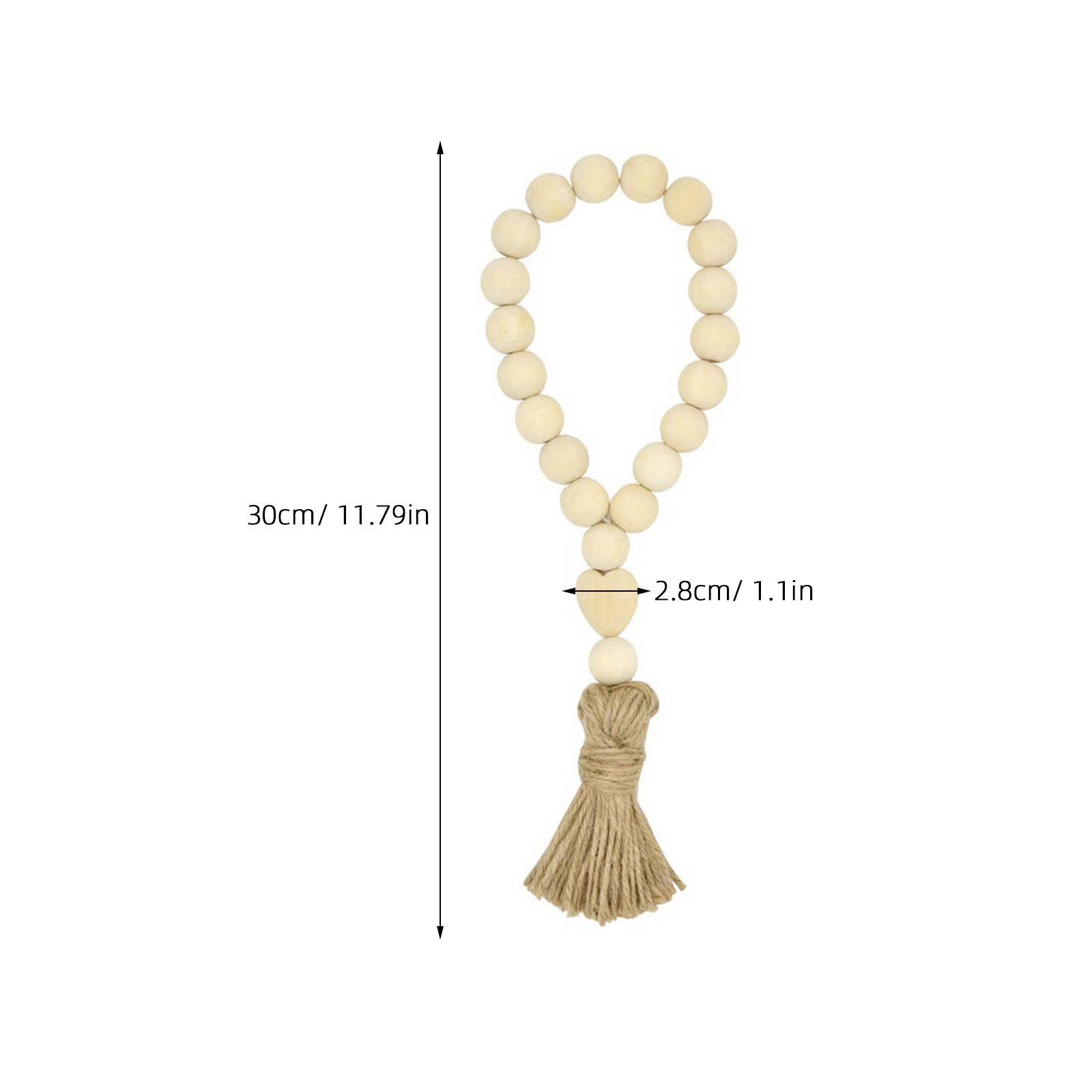Natural Wooden Beads Garland H - Home Decor Garland recension och pris