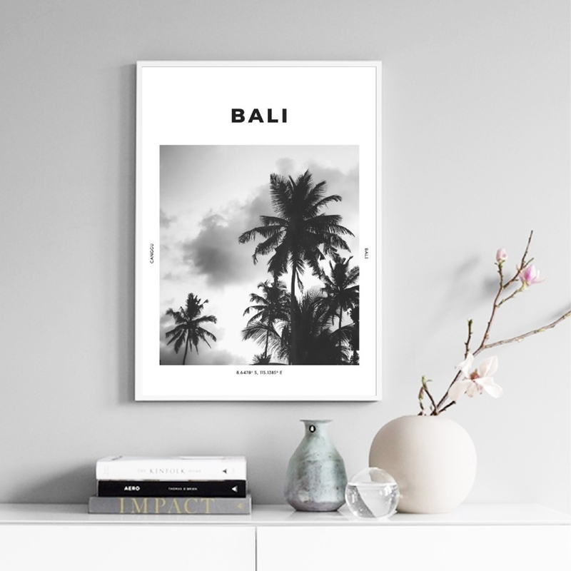 Bali Travel Print Black White  - Home Decor Ubud recension och pris