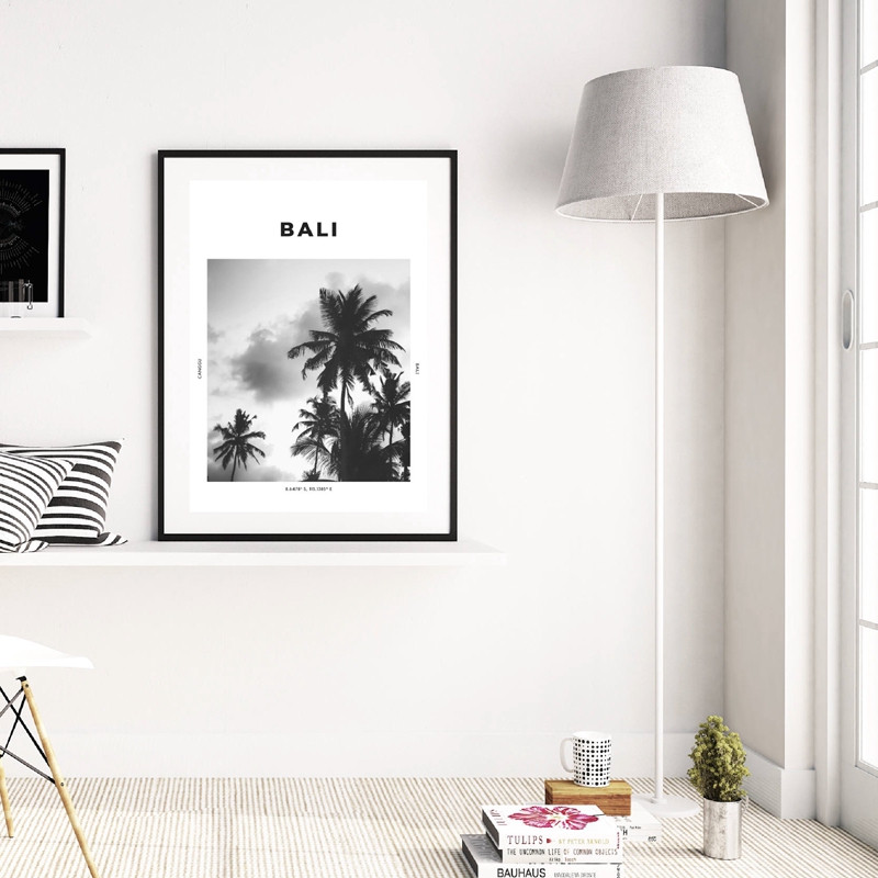 Bali Travel Print Black White  - Home Decor Ubud recension och pris