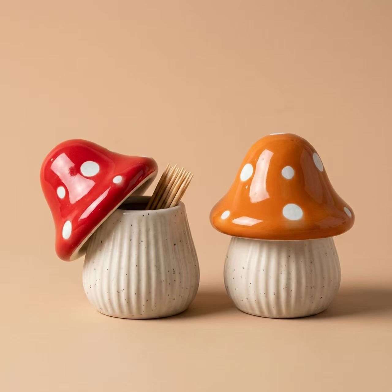 Cartoon Mushroom Ceramic Stora - Home Decor Kitchen recension och pris