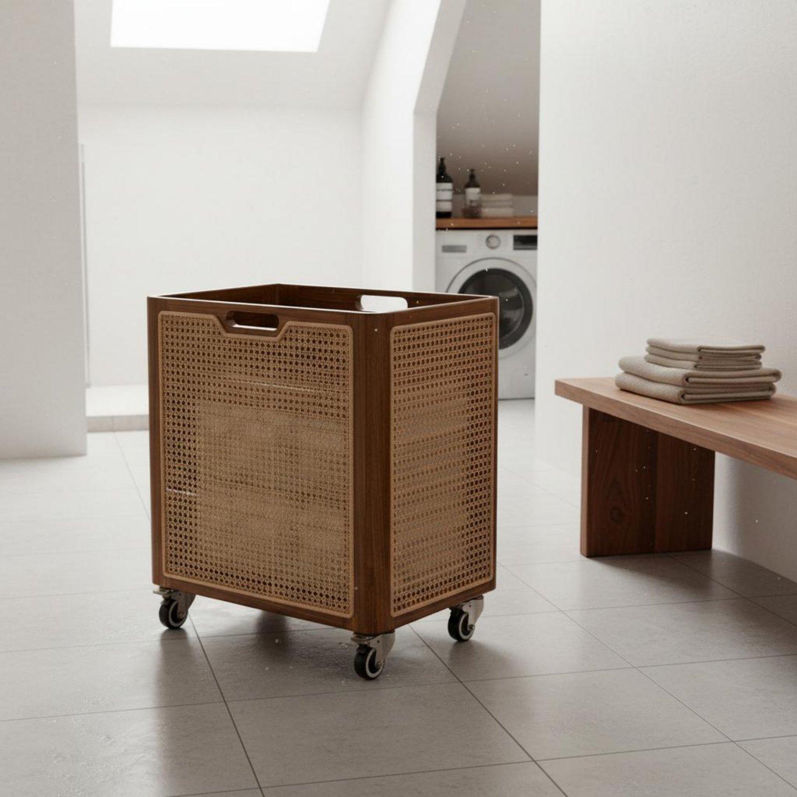 Wooden Laundry Hamper Decorati - Home Decor Hampers recension och pris