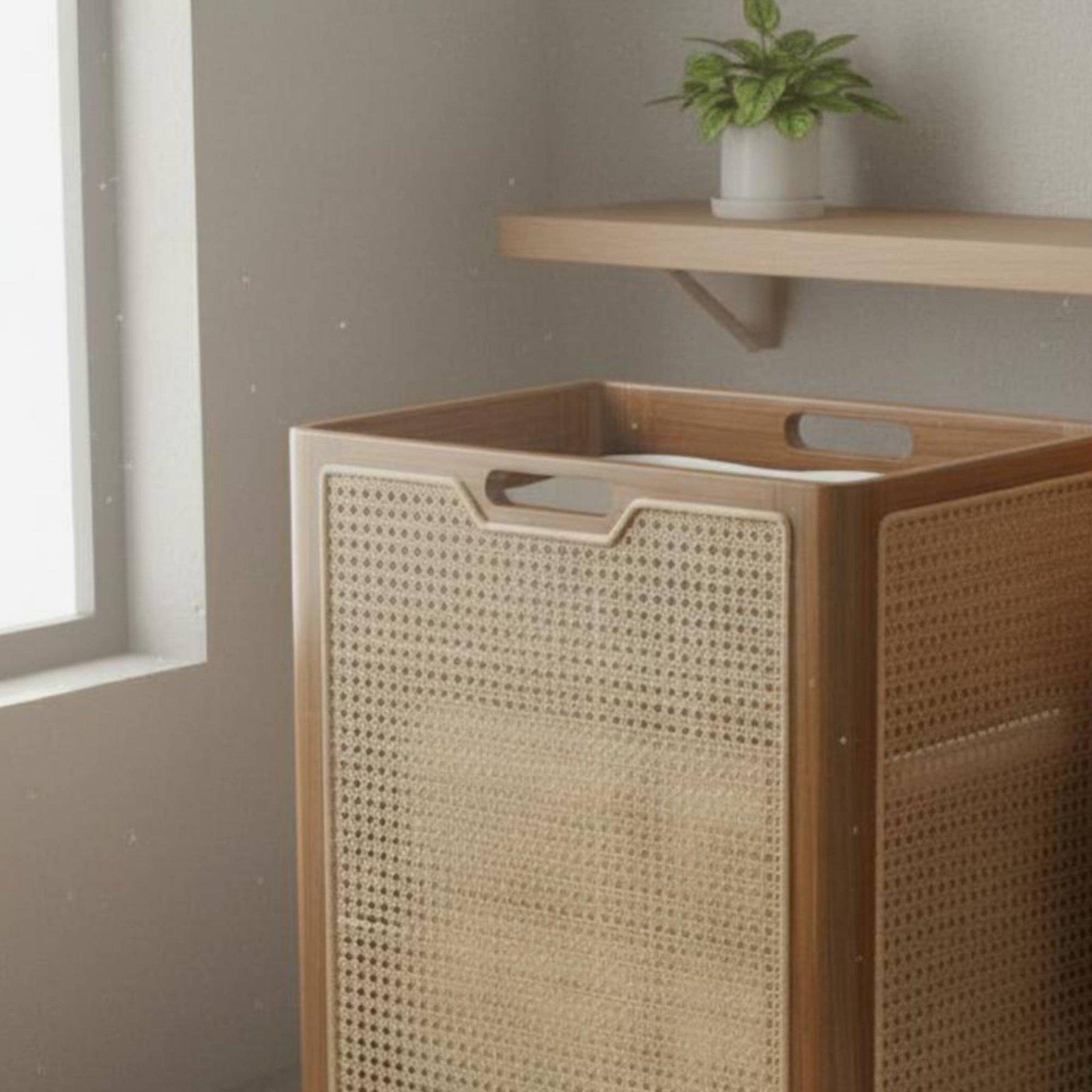 Wooden Laundry Hamper Decorati - Home Decor Hampers recension och pris