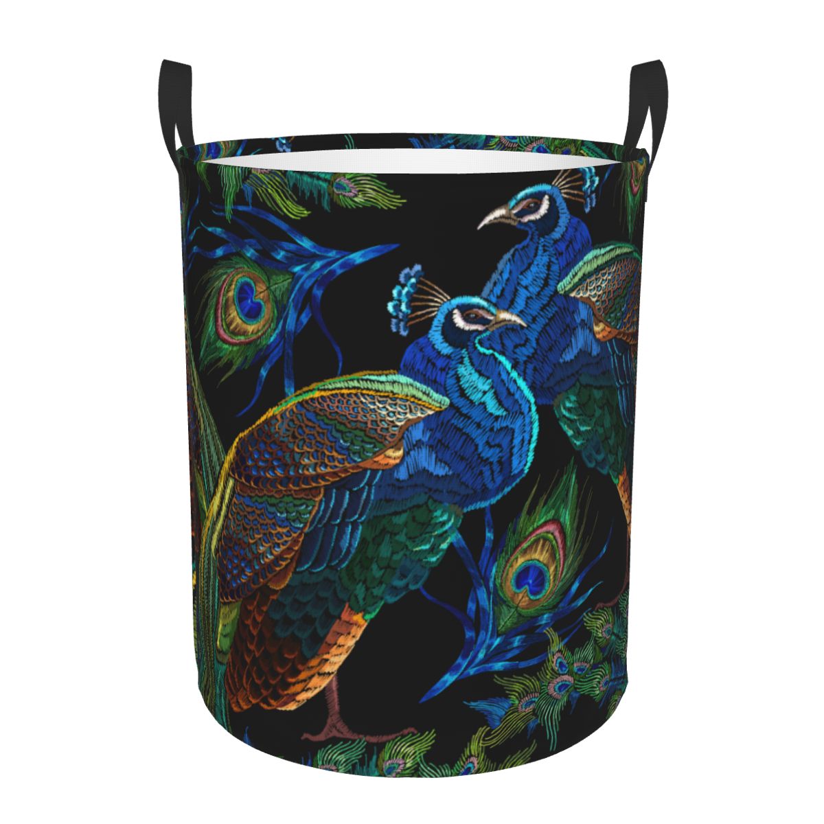 Peacocks Pattern Round Laundry - Home Decor Hampers recension och pris