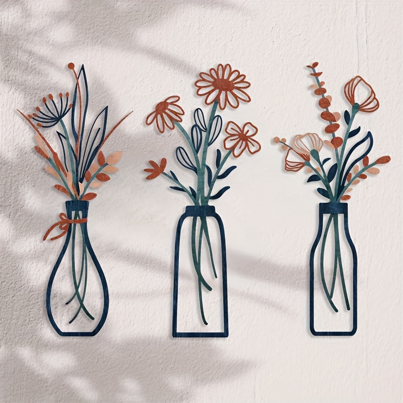 3 Large Floral Wall Art Sculpt - Home Decor Event recension och pris