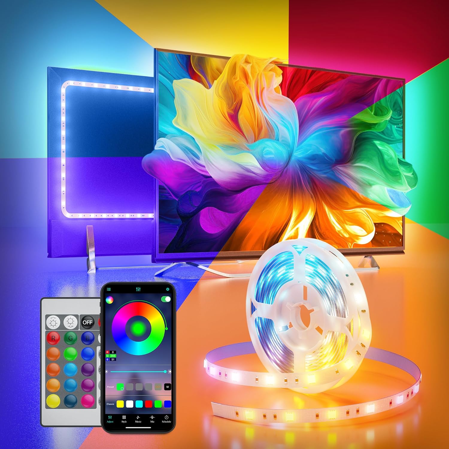 40M 5V USB RGB Led Strip TV Ba - Home Decor App Free recension och pris