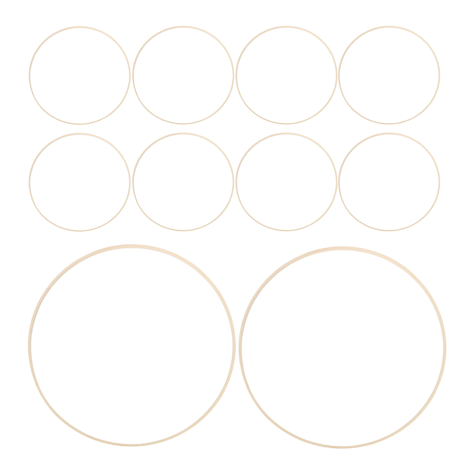 10Pcs Bamboo Floral Hoops Rust - Home Decor Garland recension och pris