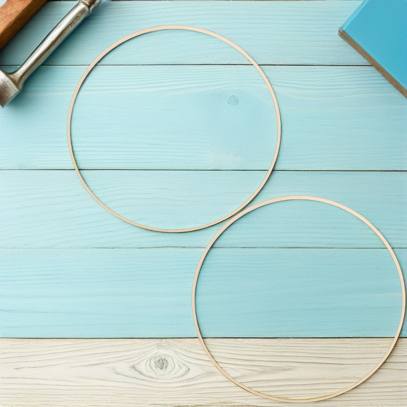 10Pcs Bamboo Floral Hoops Rust - Home Decor Garland recension och pris