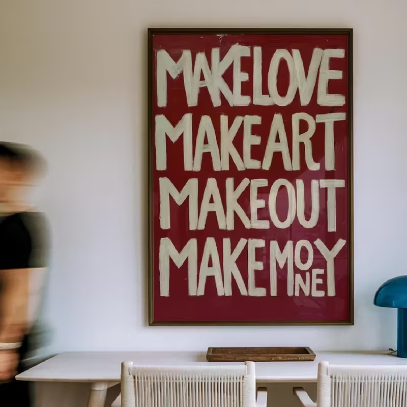 Modern,Retro Self Made Love Ki - Home Decor Nz recension och pris