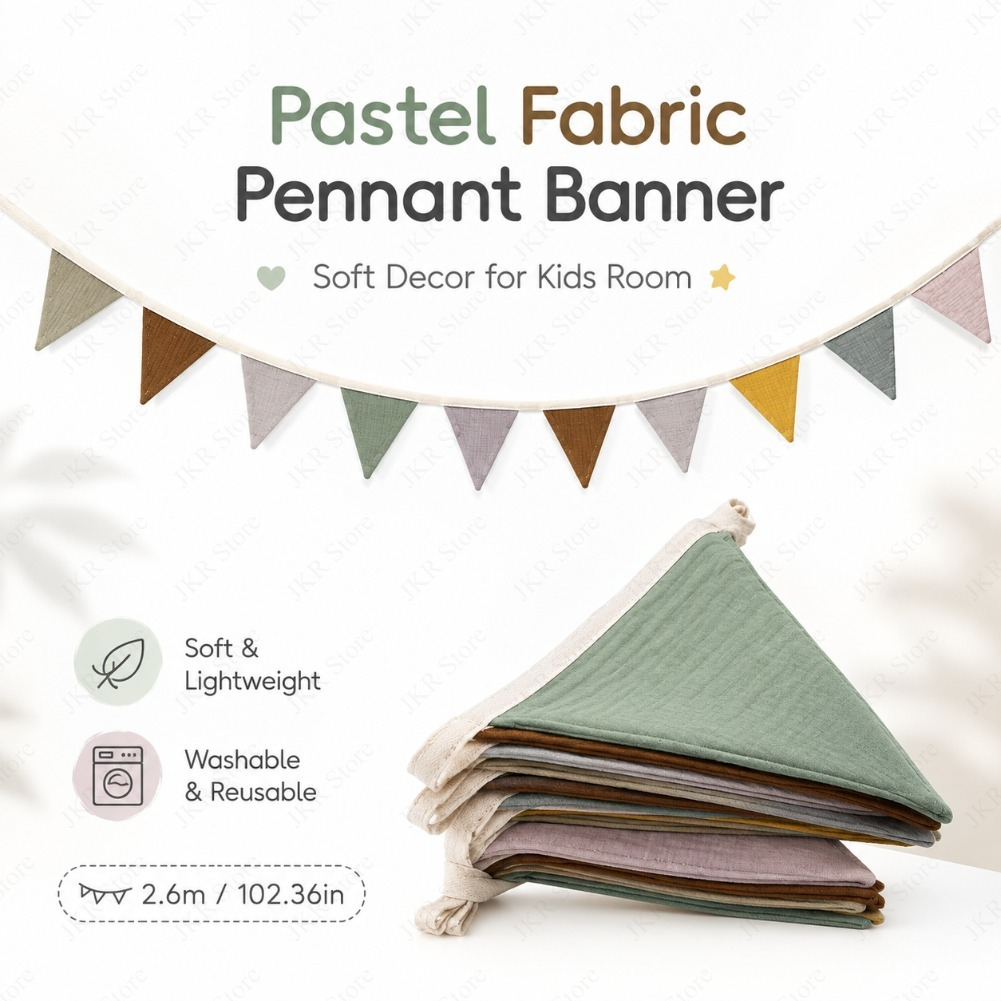 Cotton Fabric Bunting Banner T - Home Decor Garland recension och pris