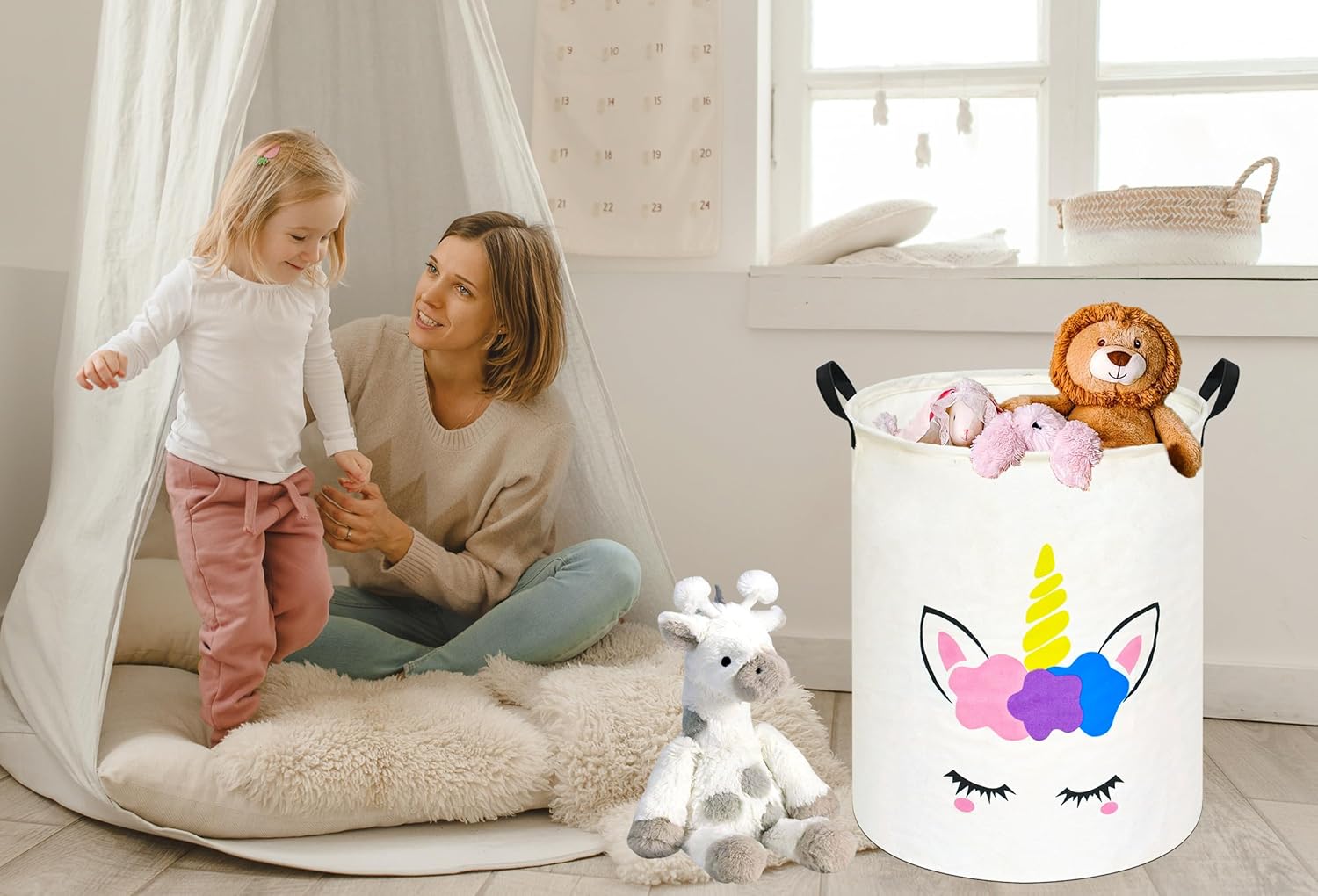 Unicorn Round Laundry Basket S - Home Decor Hampers recension och pris