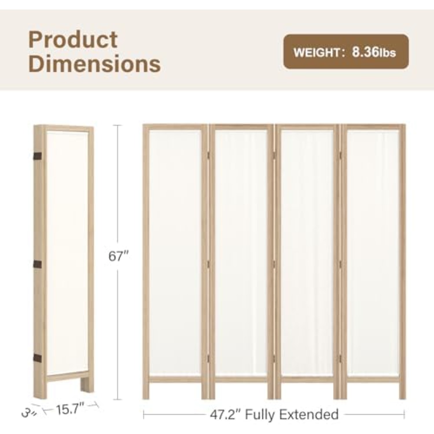 Linen Room Divider Privacy Scr - Room Divider Screen recension och pris