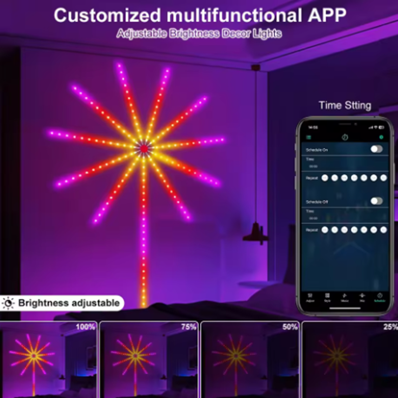 NEW DC5V USB RGBIC Firework Ne - Home Decor App Free recension och pris