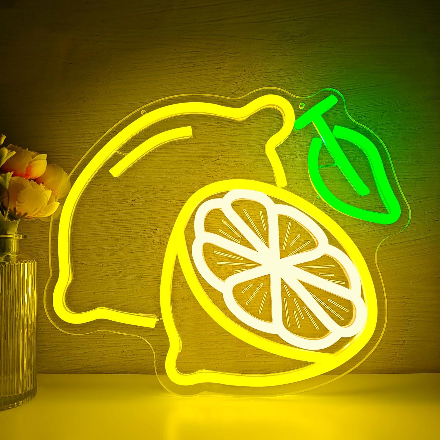 Lemon Neon Sign Dimmable LED L - Home Decor Kitchen recension och pris