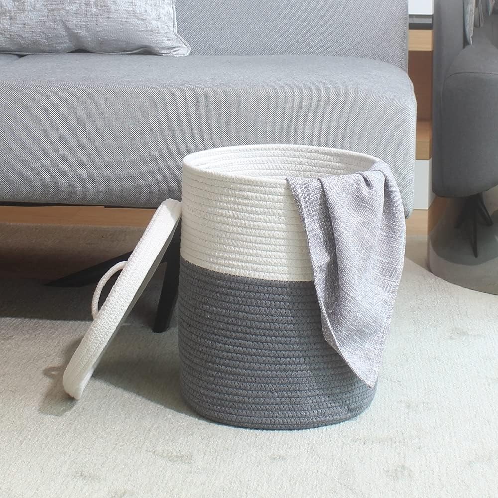 Cotton Rope Storage Basket wit - Home Decor Hampers recension och pris