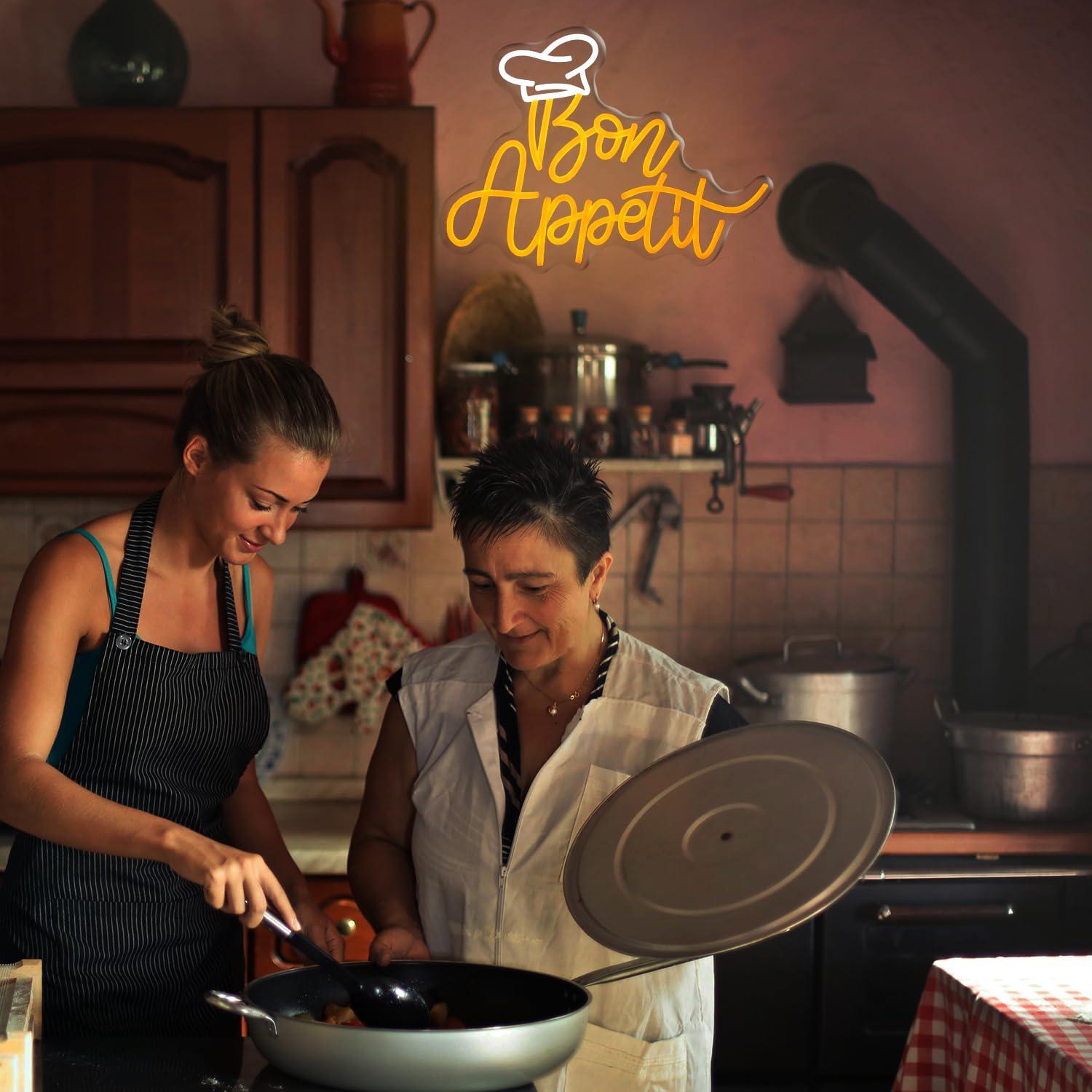 Bon Appetit Chef Hat Neon Sign - Home Decor Kitchen recension och pris