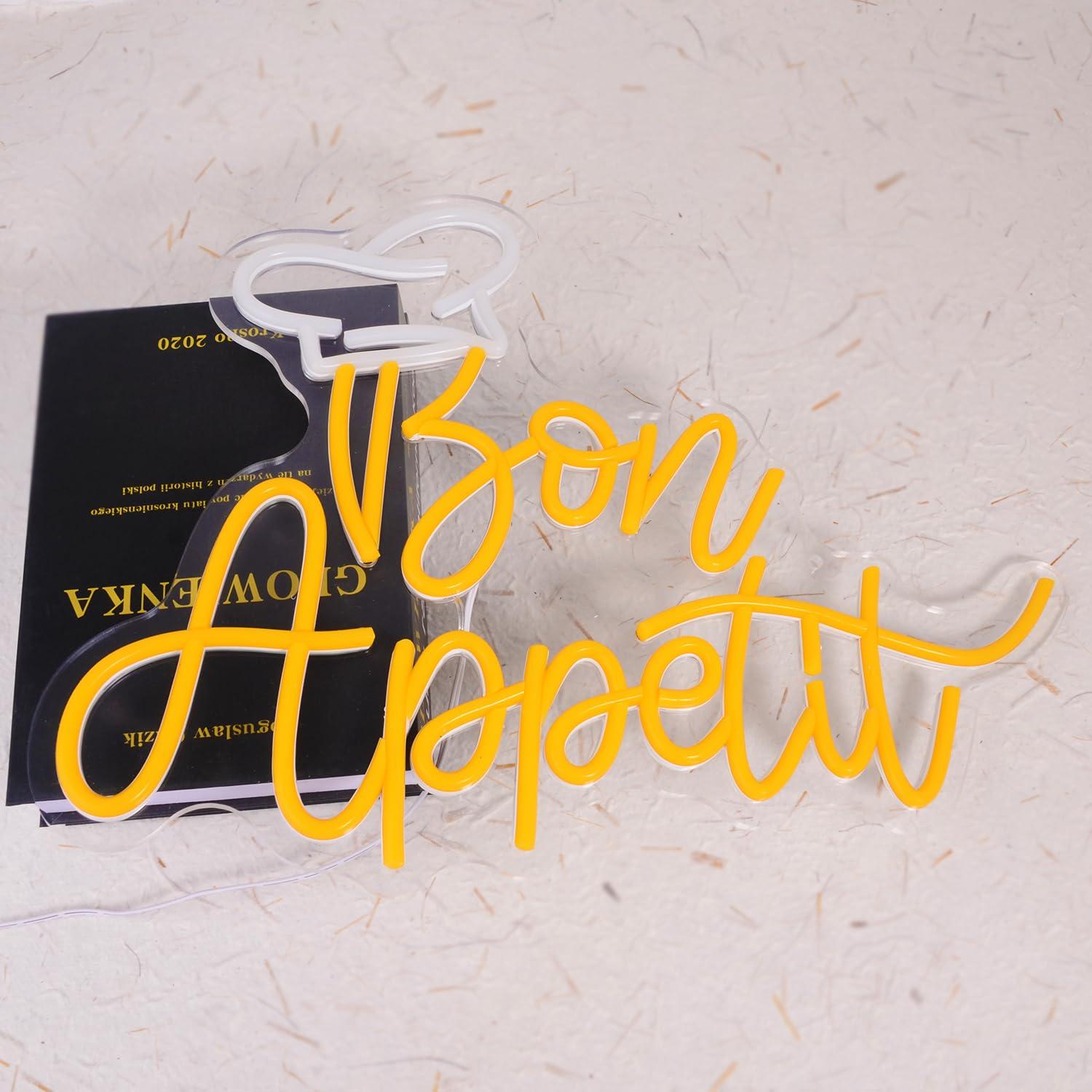 Bon Appetit Chef Hat Neon Sign - Home Decor Kitchen recension och pris