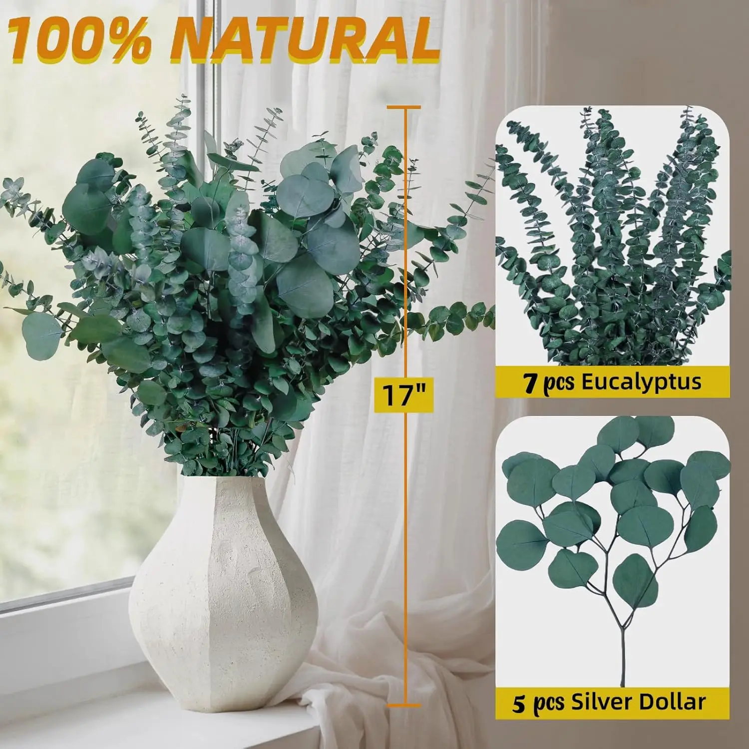 12 Pcs Large Dried Eucalyptus  - Home Decor Garland recension och pris