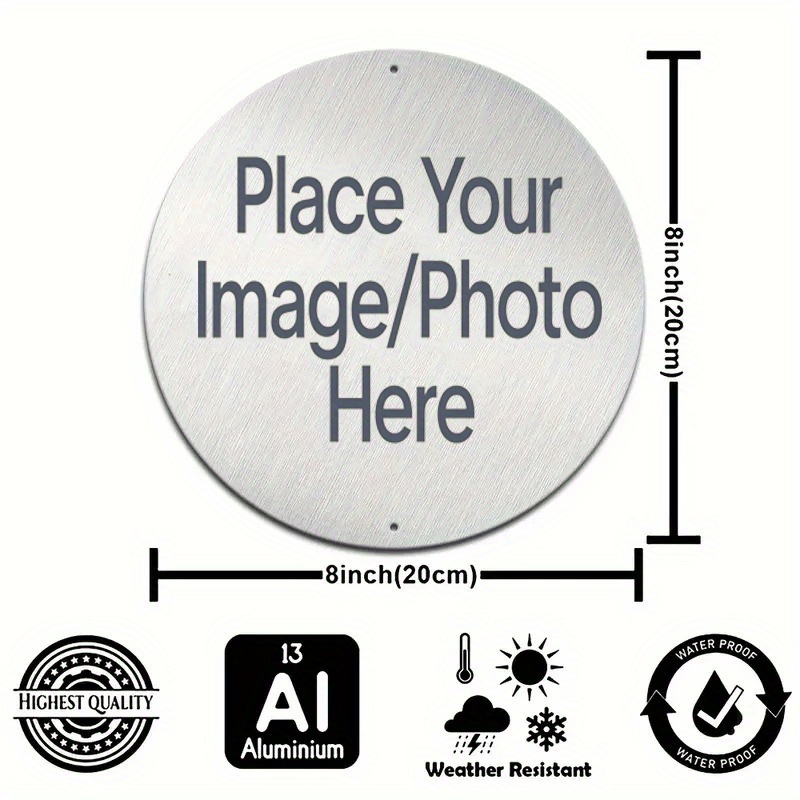 Custom Round Metal Sign with Y - Home Decor Nz recension och pris