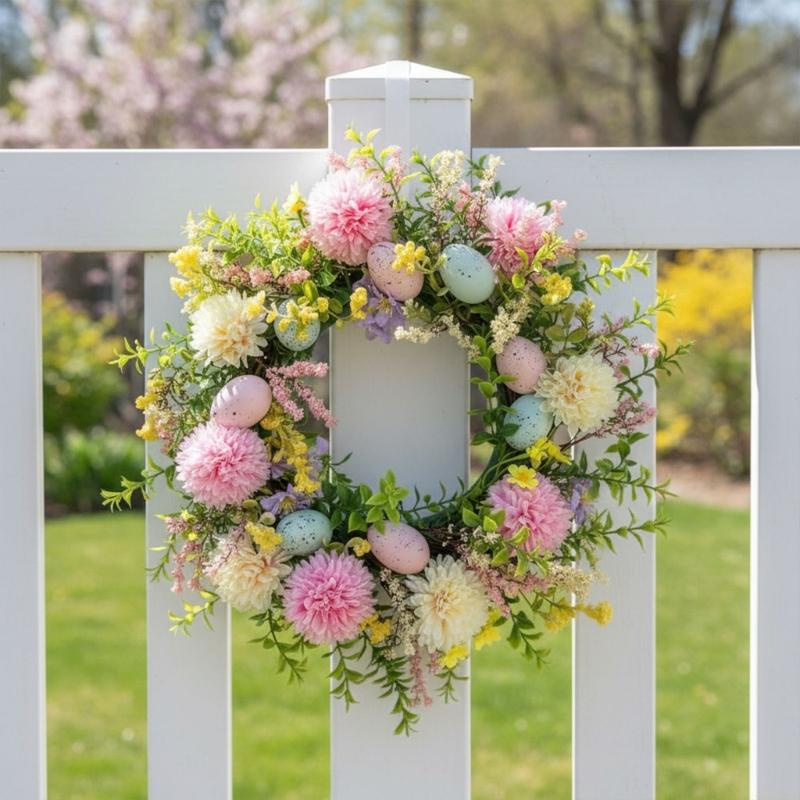 QX2E Easter Door Wreath With A - Home Decor Garland recension och pris