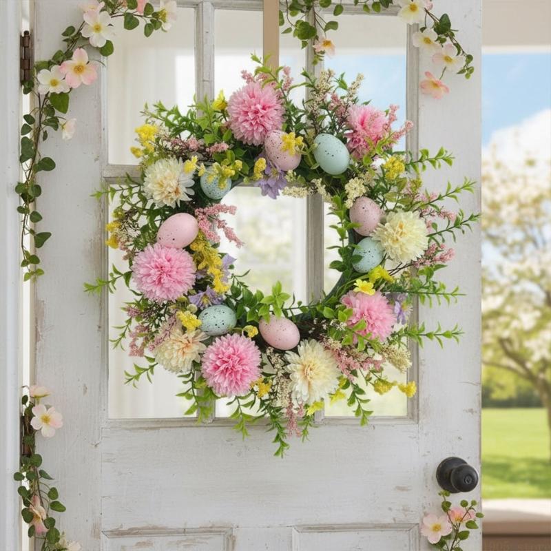 QX2E Easter Door Wreath With A - Home Decor Garland recension och pris