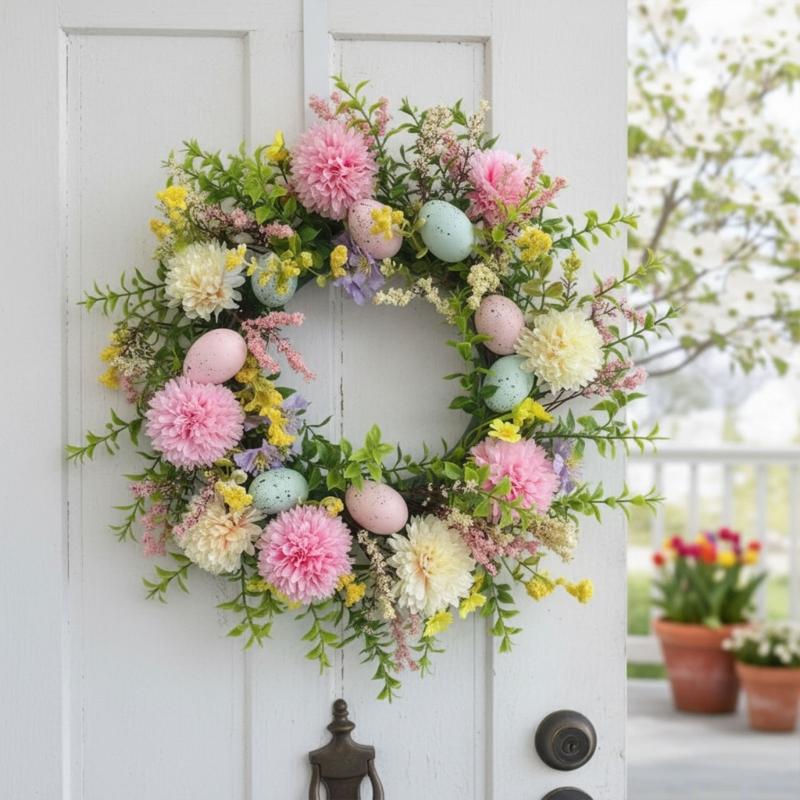 QX2E Easter Door Wreath With A - Home Decor Garland recension och pris