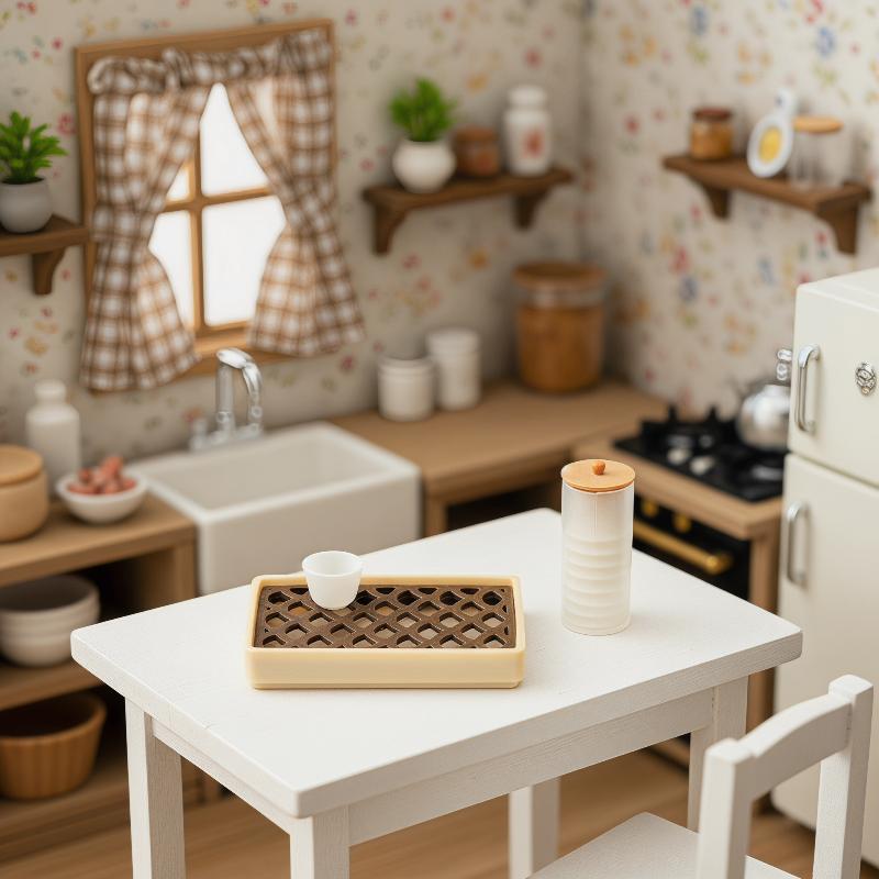Miniature Tea Tray Set for Dol - Home Decor Solution recension och pris