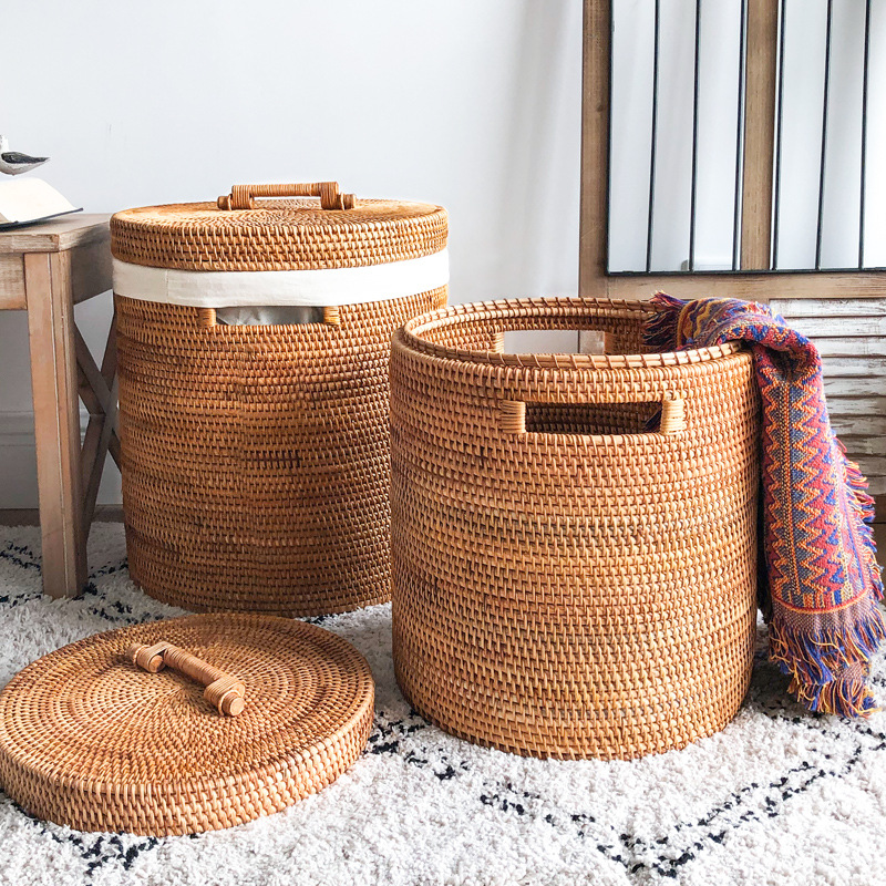 Rattan Laundry Basket, Large C - Home Decor Hampers recension och pris