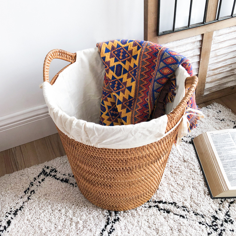 Rattan Laundry Basket, Large C - Home Decor Hampers recension och pris