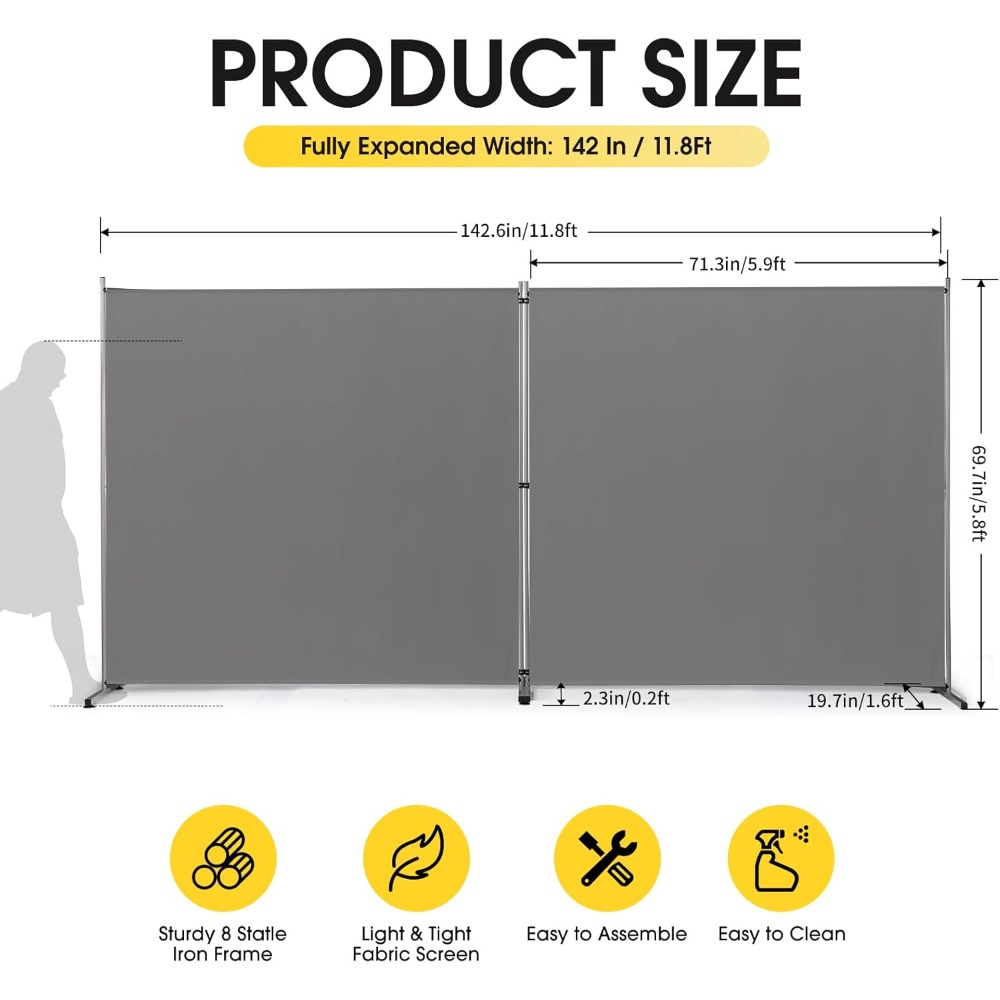 Indoor Room Divider Portable P - Room Divider Screen recension och pris