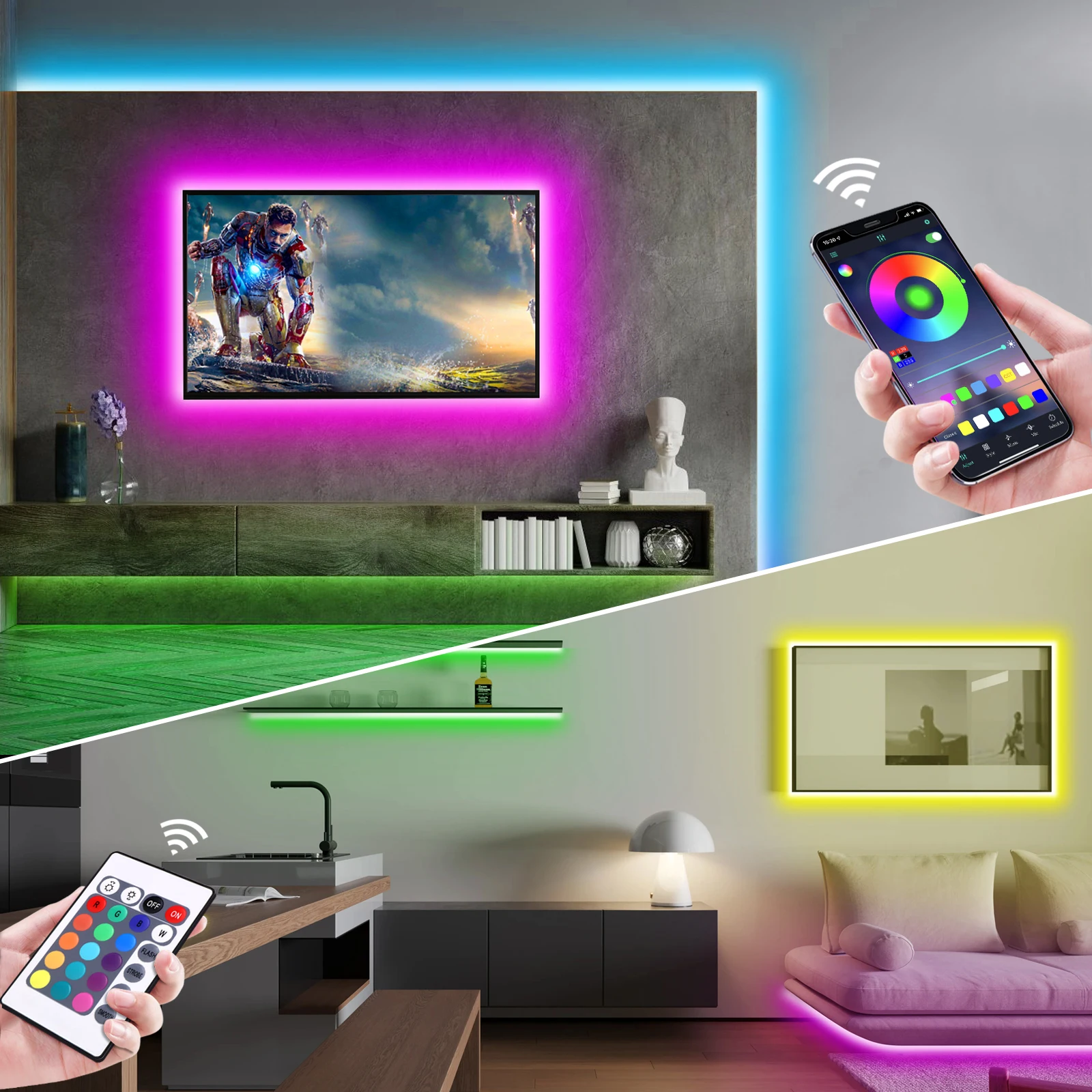 1-5m RGB LED Neon Strip Light  - Home Decor App Free recension och pris