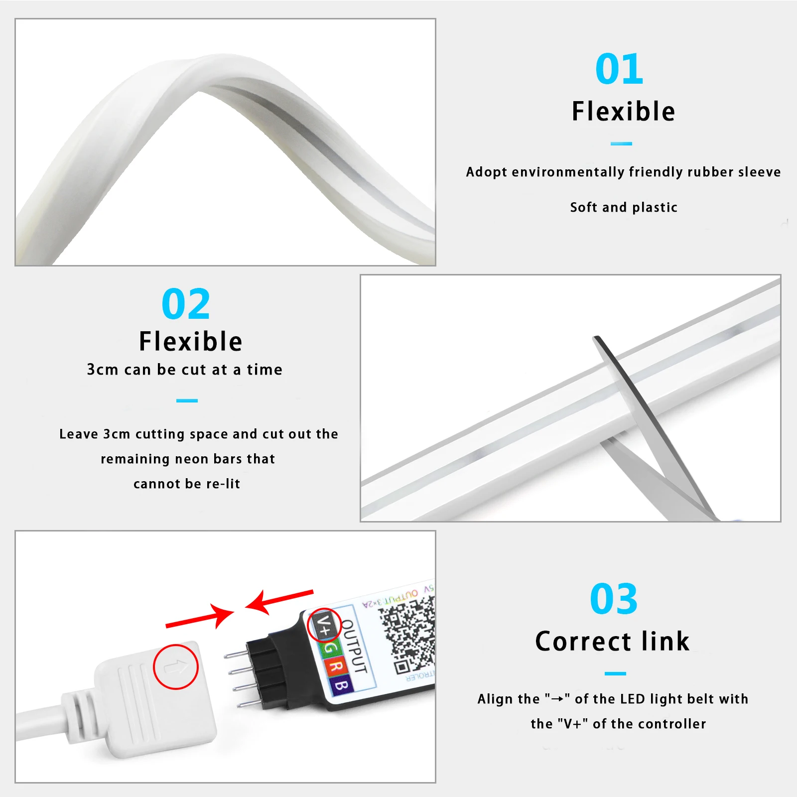 1-5m RGB LED Neon Strip Light  - Home Decor App Free recension och pris